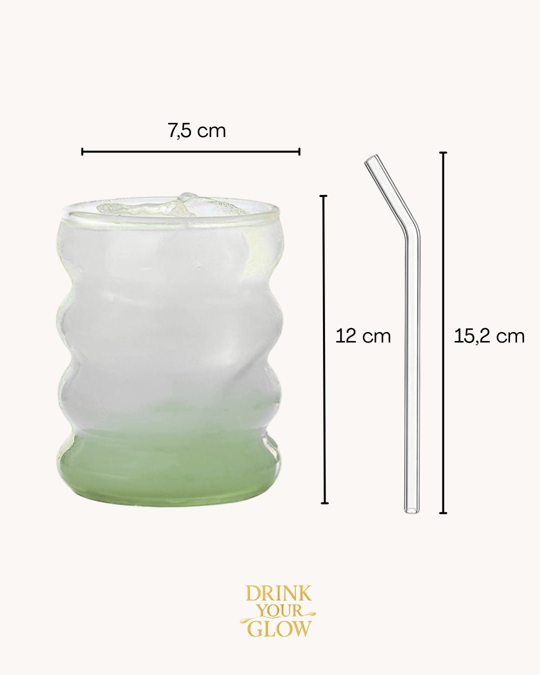 Vaso Cristal Burbuja 400 ml - Drink your Glow CL